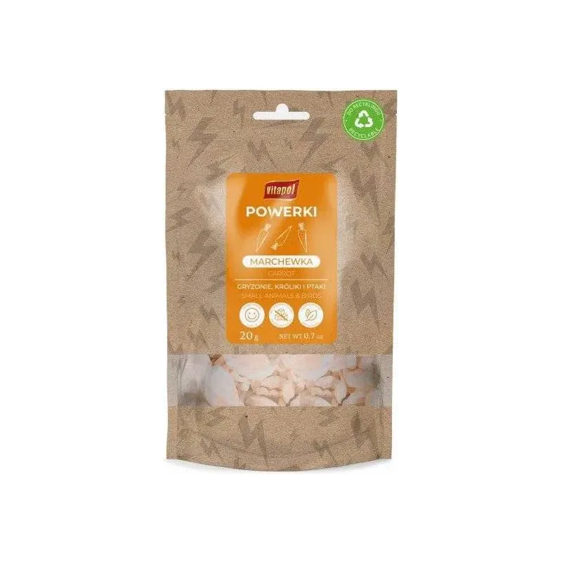 Powerki Carottes pour petits animaux et oiseaux 20gr - Vitapol Powerki Carottes pour petits animaux et oiseaux 20gr - Vitapol