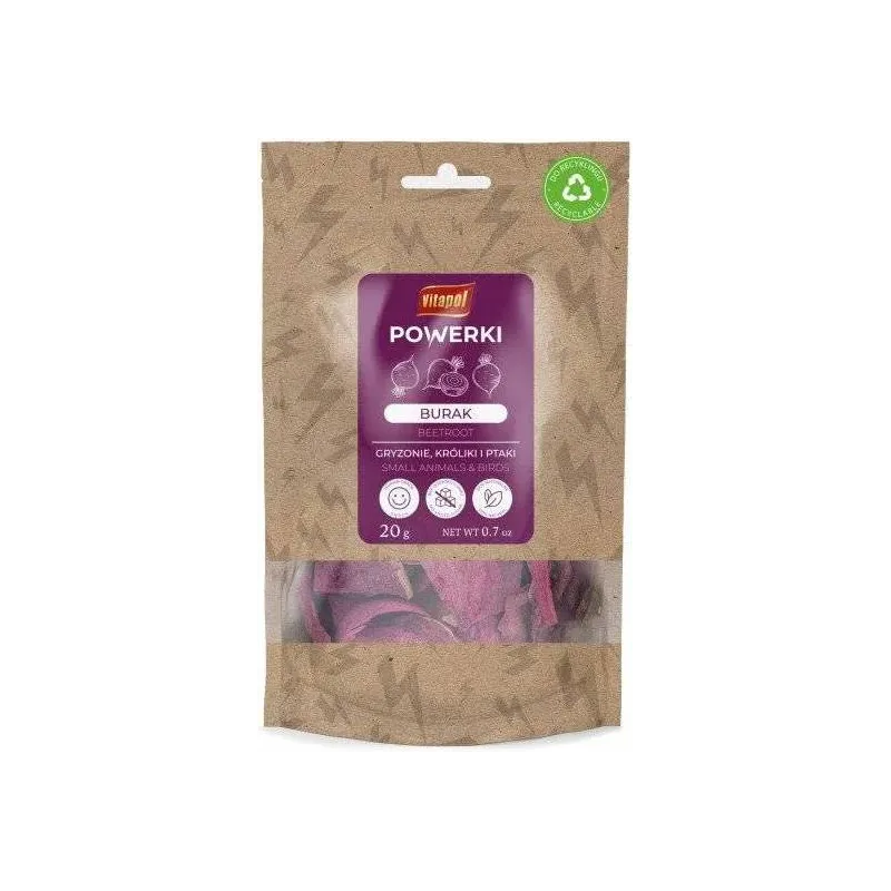 Powerki Betterave pour petits animaux et oiseaux 20gr - Vitapol Powerki Betterave pour petits animaux et oiseaux 20gr - Vitapol