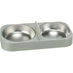 Gamelle double 0,5L/32x5x16cm - Trixie à 14,95 € - Trixie - 24348 - Distributeurs de nourriture