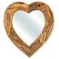 Miroir Coeur Cadre en Bois Teck 100cm - Giganterra