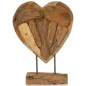 Bois Teck Décoration Coeur Sur Pied 30x39cm - Giganterra