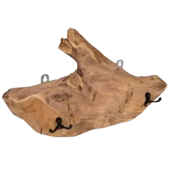 Porte-Serviette Mural En Bois Teck 40x18x13cm - Giganterra - 19,95 € - Giganterra - 3664471032358 - Ornibird SRL