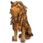 Décoration en Racine de Teck Lion Assis 45cm - Giganterra à 79,95 € - Giganterra - G02-03279 - Décoration naturelle