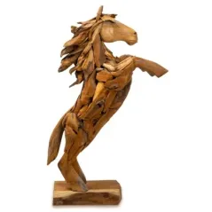 Décoration en Racine de Teck Cheval Mustang 77cm - Giganterra à 159,95 € - Giganterra - G02-03280 - Décoration naturelle