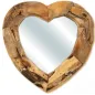 Miroir Coeur Cadre en Bois Teck 60cm - Giganterra à 84,90 € - Giganterra - G02-03265 - Décoration naturelle