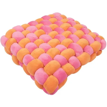 Coussin Velvet Vibe Orange/rose 40x40x9,5cm - Duvo+ à 39,95 € - Duvo + - 673/487297 - Paniers
