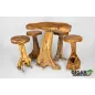 Table de Bar en Bois avec Tabourets 4pc 70x80x100 / 40x75cm - Giganterra à 999,95 € - Giganterra - G02-03116 - Giganterra