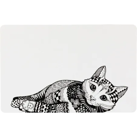 Set de table Chat Blanc/ Noir - Trixie à 2,99 € - Trixie - 24788 - Nourriture
