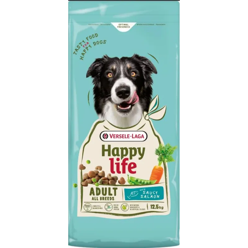 Happy Life - Adult Salmon 12,5kg aliment varié au saumon Happy Life - Adult Salmon 12,5kg aliment varié au saumon