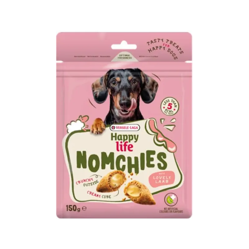 Happy Life - Nomchies Lamb 150gr Friandise croustillante au fourrage crémeux Agneau