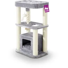 Arbre à Chat Villa 100 Gris - Petrebels à 189,00 € - Petrebels - 4094431452 - Arbre à chat & griffoir