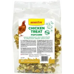 Mélange de Snack pour poules à l'ail, herves et algues pop-corn 20gr - Kinlys à 2,45 € - Kinlys - 24411 - Nourriture