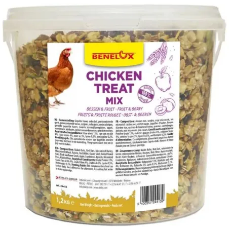 Mélange de Snack pour poules Fruits et Baies pop-corn 1,2kg - Benelux à 16,95 € -  - 24413 - Accueil