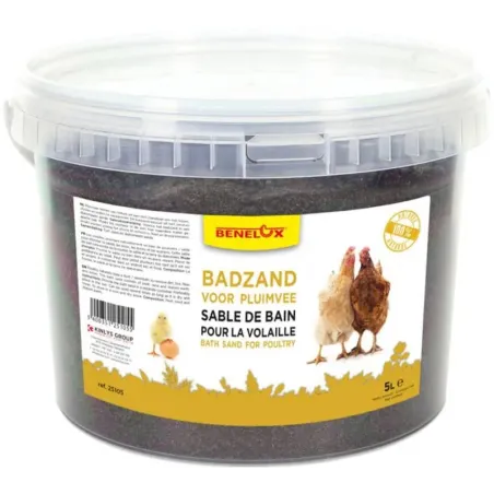Sable de Bain pour Volaille 5L - Benelux à 8,95 € - Kinlys - 25105 - Hygiène & Environnement