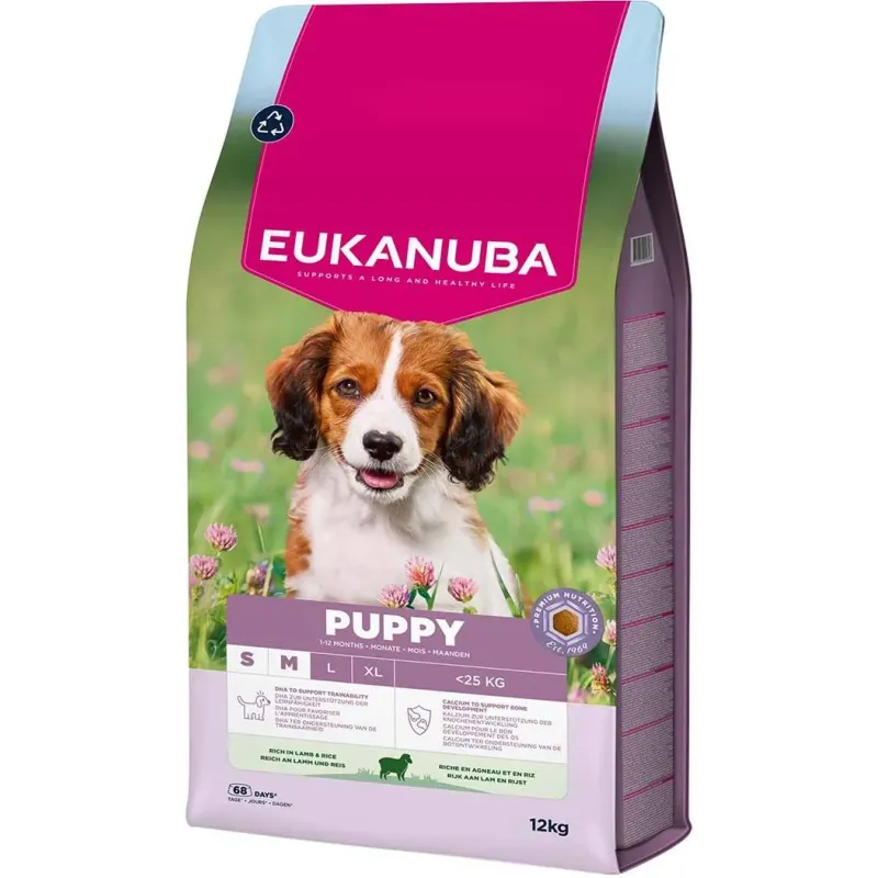 Puppy Breed S-M Agneau & Rice 12kg - Eukanuba Puppy Breed S-M Agneau & Rice 12kg - Eukanuba
