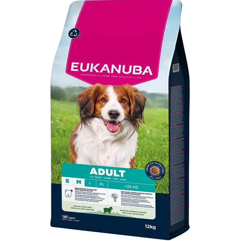 Adult Breed S-M Agneau & Rice 12kg - Eukanuba Adult Breed S-M Agneau & Rice 12kg - Eukanuba