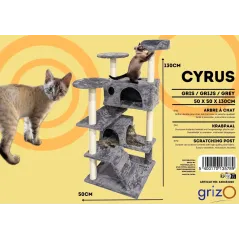 Arbre à Chat Cyrus 50x50x130cm - Grizo - 129,00 € - Grizo - 5400170135789 - Ornibird SRL