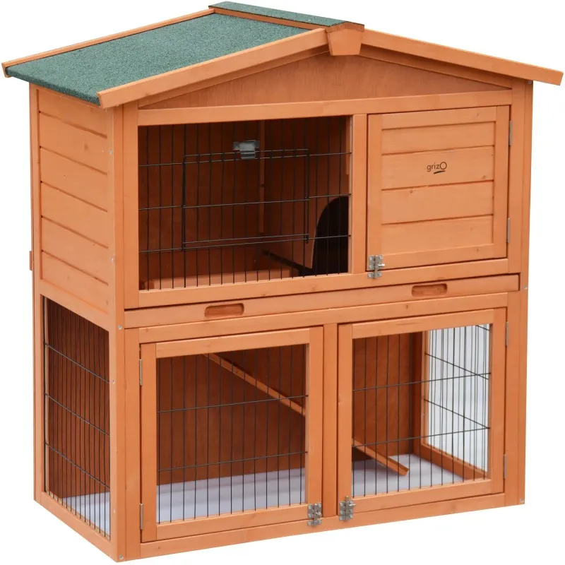 Clapier En Bois Pompom 98x54x100cm - Grizo Clapier En Bois Pompom 98x54x100cm - Grizo