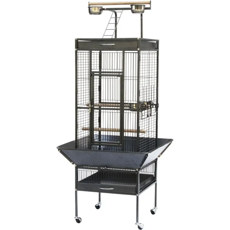 Kio cage oiseaux/perroquets 67x67x155cm - Grizo