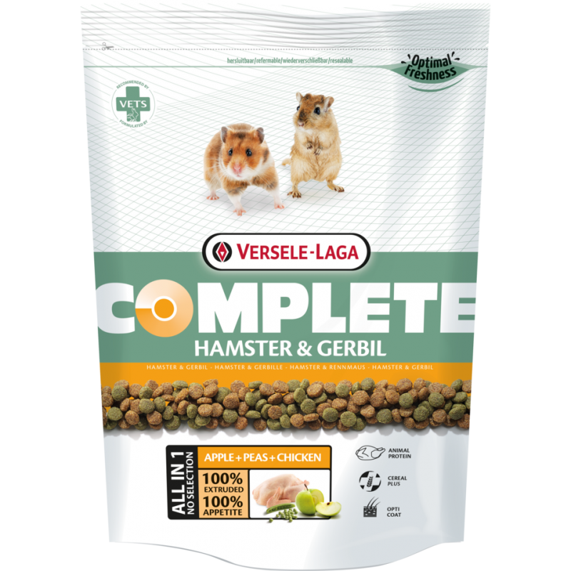 DLC 15/01/2026 - Complete Hamster & Gerbil 500gr - Croquettes riches en protéines - hamsters (nains) et gerbilles