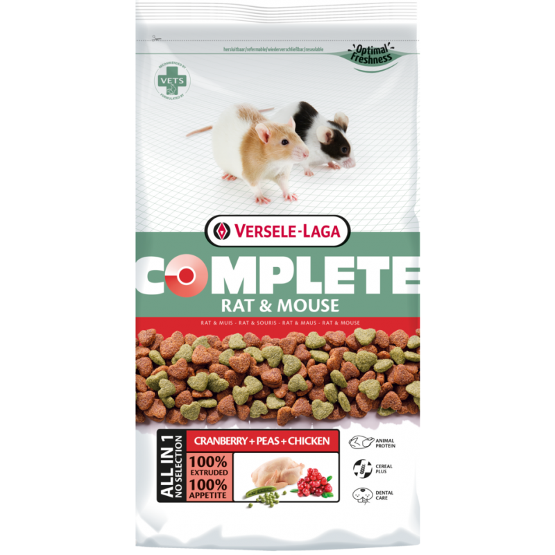 DLC 01/01/2026 - Complete Rat & Mouse 2kg - Croquettes riches en protéines pour rats et souris