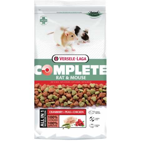 DLC 01/01/2026 - Complete Rat & Mouse 2kg - Croquettes riches en protéines pour rats et souris à 18,60 € - Versele-Laga - 461...