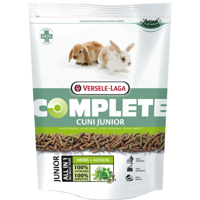 DLC 16/01/2025 - Complete Cuni Junior 500gr - Croquettes riches en protéines - jeunes lapins (nains) 6-8 mois DLC 16/01/2025 - Complete Cuni Junior 500gr - Croquettes riches en protéines - jeunes lapins (nains) 6-8 mois