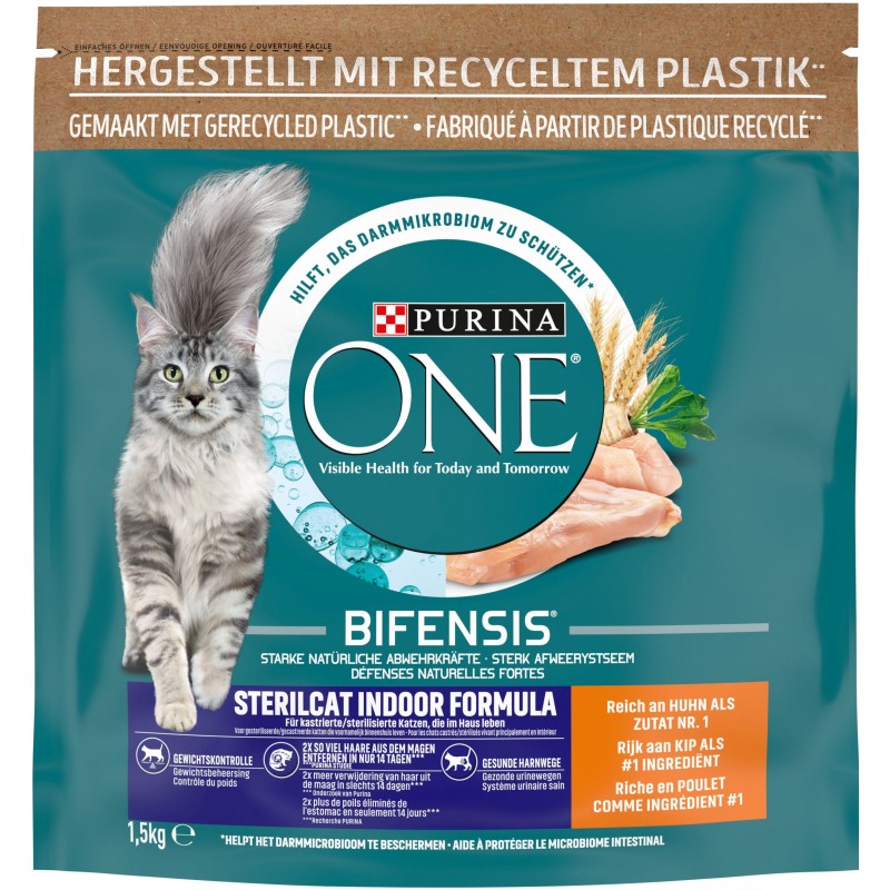 DLC 12/2025 - Bifensis Sterilcat Indoor - Riche en poulet et aux céréales complètes 1,5kg - One DLC 12/2025 - Bifensis Sterilcat Indoor - Riche en poulet et aux céréales complètes 1,5kg - One