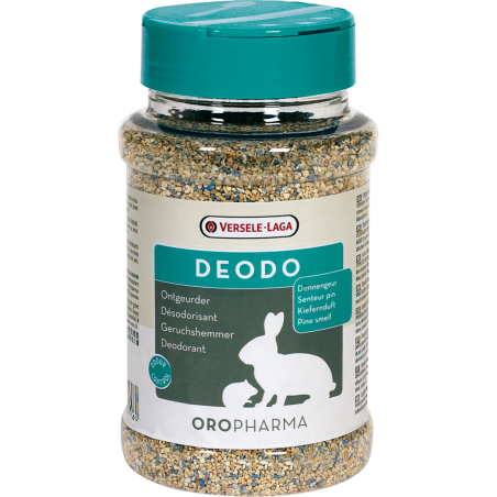 DLC 12/25 - Oropharma Deodo Pin 230gr - Désodorisant pour la litière de tous les rongeurs et lapins à 6,30 € - Versele-Laga -...