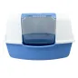 Toilette chat Ariel coin avec filtre & pelle Bleu clair/blanc - Duvo+ Toilette chat Ariel coin avec filtre & pelle Bleu clair/blanc - Duvo+