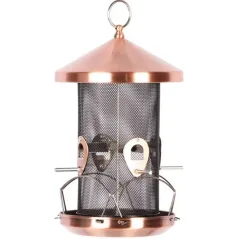 Silo d'alimentation métal noir/cuivre - Kinlys à 27,95 € - Kinlys - 17744 - Oiseaux de la nature