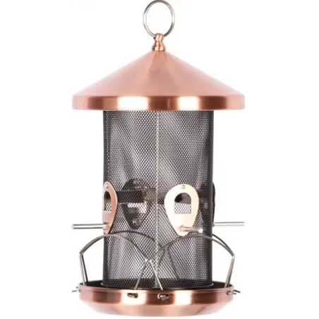 Silo d'alimentation métal noir/cuivre - Kinlys à 27,95 € - Kinlys - 17744 - Oiseaux de la nature