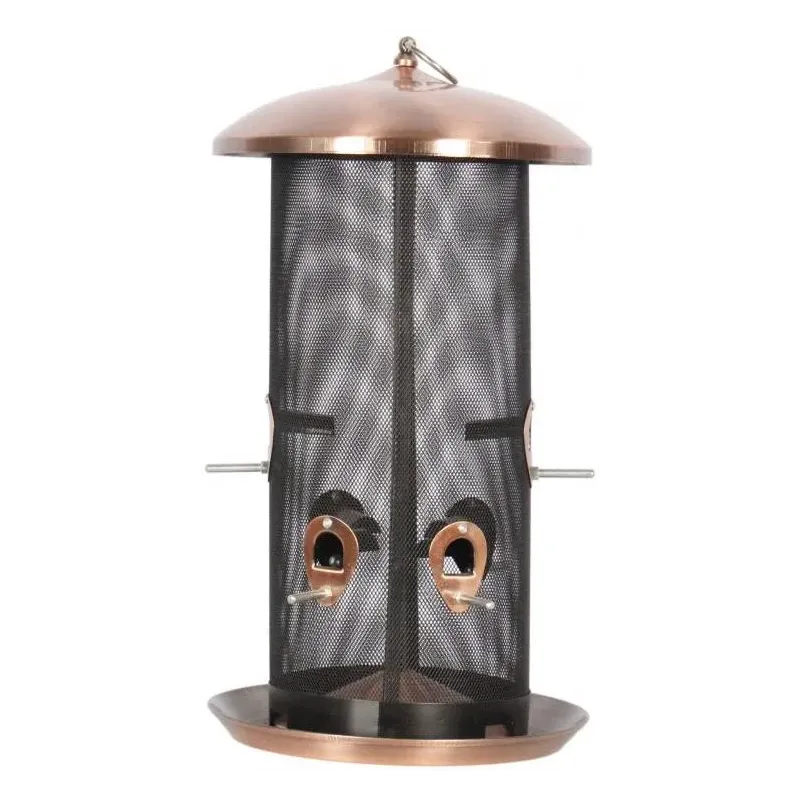 Silo d'alimentation métal cuivre/noir maillé - Kinlys