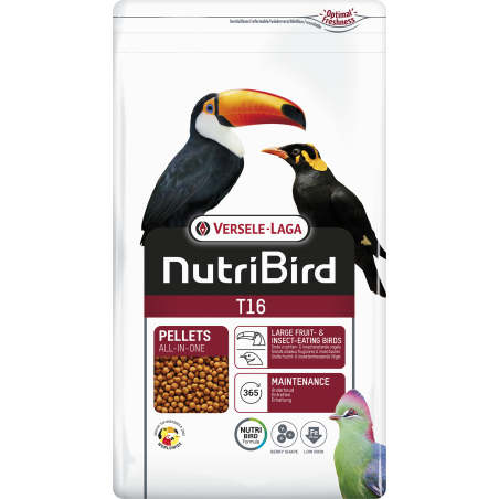 DLC 03/01/26 - T16 Granulés extrudés - aliment d'entretien pour grands oiseaux frugivores et insectivores 700gr - Nutribird à...
