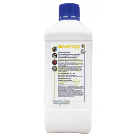 DLC 01/26 SILVERFLOX Peroxyde d’hydrogène - Désinfection de l’eau 1L - NeorniPharma à 32,00 € - Neornipharma - SILVER-1 - Ven...