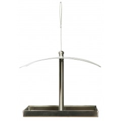 Mangeoire rectangulaire en inox avec fil métallique pour suspension - Benelux à 28,65 € - Kinlys - 17571 - Mangeoires