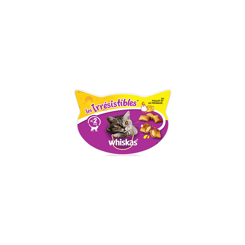 DLC 01/12/2025 Les irrésistibles Poulet et Fromage 8gr - Whiskas DLC 01/12/2025 Les irrésistibles Poulet et Fromage 8gr - Whiskas
