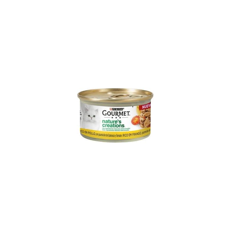 DLC 10/2025 Nature's Créations - A la volaille 8x85gr - Gourmet DLC 10/2025 Nature's Créations - A la volaille 8x85gr - Gourmet