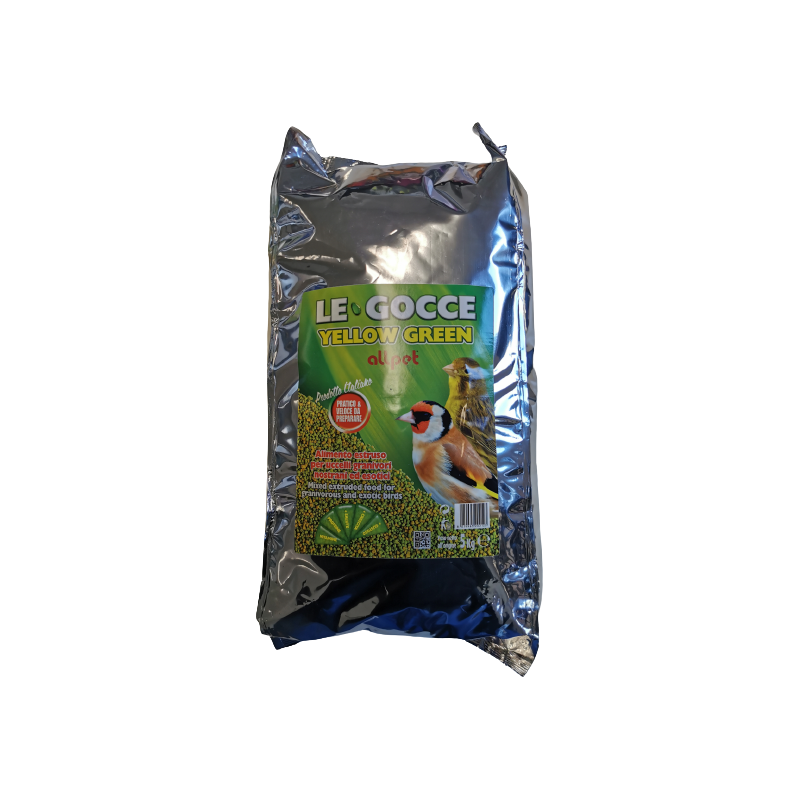 DLC 10/25 Le Gocce jaune/vert remplace les graines de germination - riche en protéines - riche en vitamines 5kg - Allpet DLC 10/25 Le Gocce jaune/vert remplace les graines de germination - riche en protéines - riche en vitamines 5kg - Allpet
