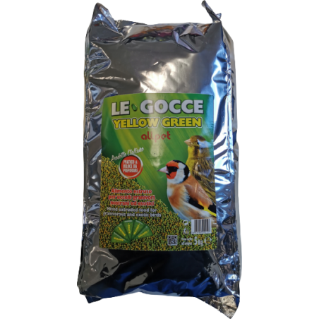 DLC 10/25 Le Gocce jaune/vert remplace les graines de germination - riche en protéines - riche en vitamines 5kg - Allpet à 35...