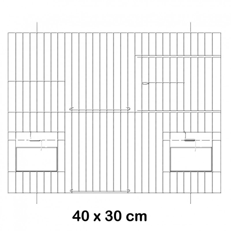 Façade de cage en métal avec portes mangeoires 40x30cm - Fauna 14604 Fauna BirdProducts 16,10 € Ornibird Façade de cage en métal avec portes mangeoires 40x30cm - Fauna 14604 Fauna BirdProducts 16,10 € Ornibird