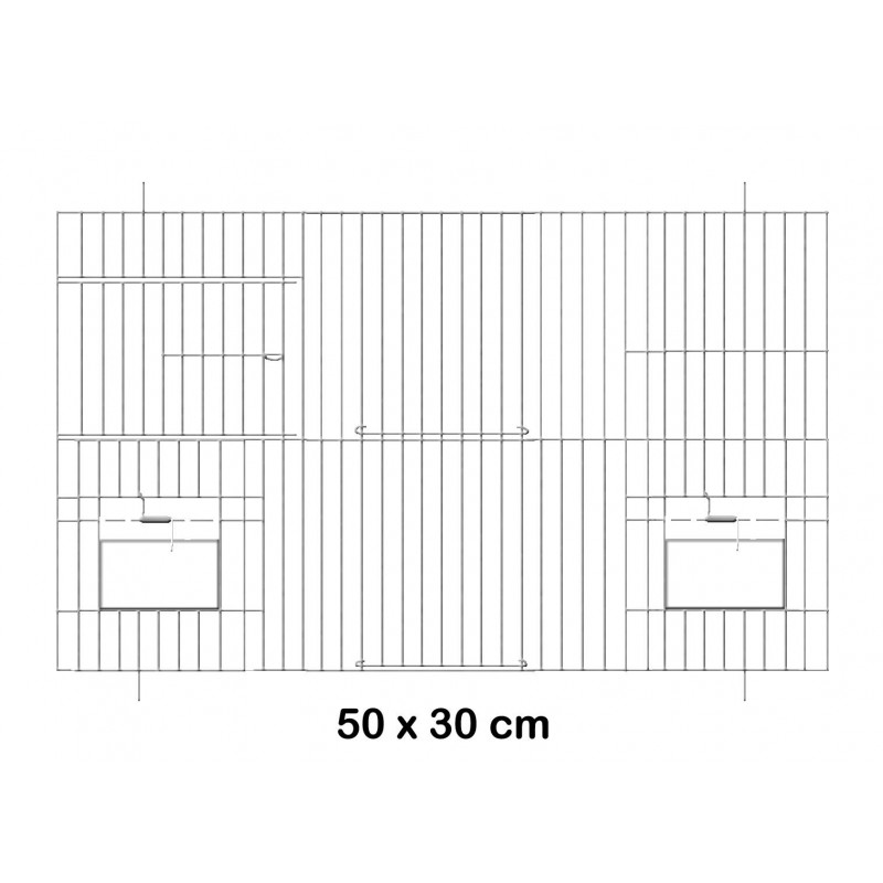 Façade de cage en métal avec portes mangeoires 50x30cm - Fauna 14614 Fauna BirdProducts 17,20 € Ornibird Façade de cage en métal avec portes mangeoires 50x30cm - Fauna 14614 Fauna BirdProducts 17,20 € Ornibird