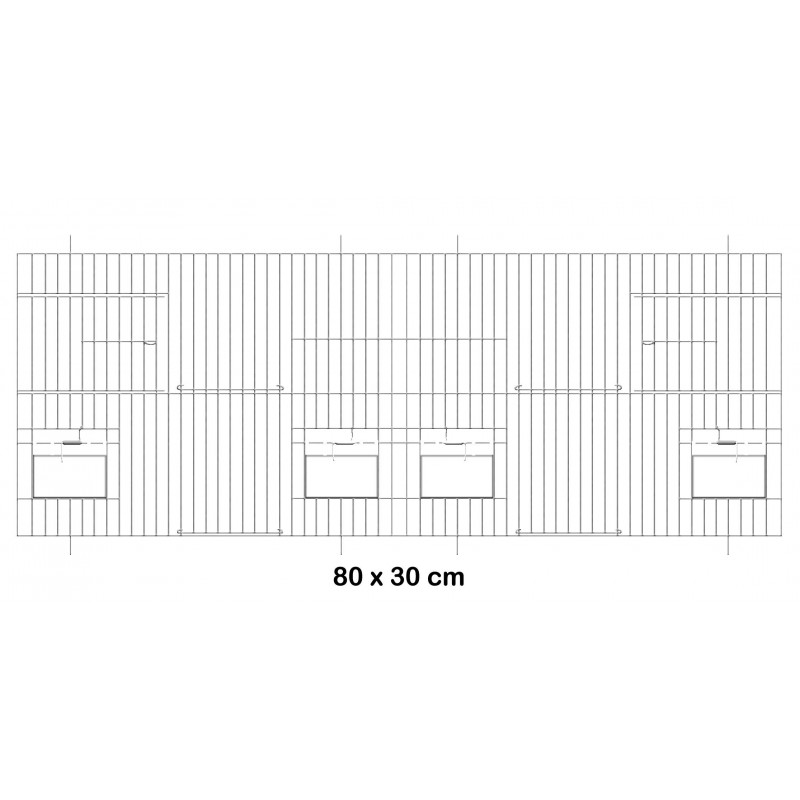Façade de cage en métal avec portes mangeoires 80x30cm - Fauna 14644 Fauna BirdProducts 26,85 € Ornibird Façade de cage en métal avec portes mangeoires 80x30cm - Fauna 14644 Fauna BirdProducts 26,85 € Ornibird