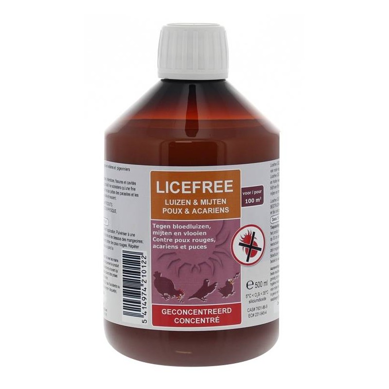 Licefree concentrated liquid (against mites and lice) 500ml - Licefree 21012 Licefree 35,80 € Ornibird