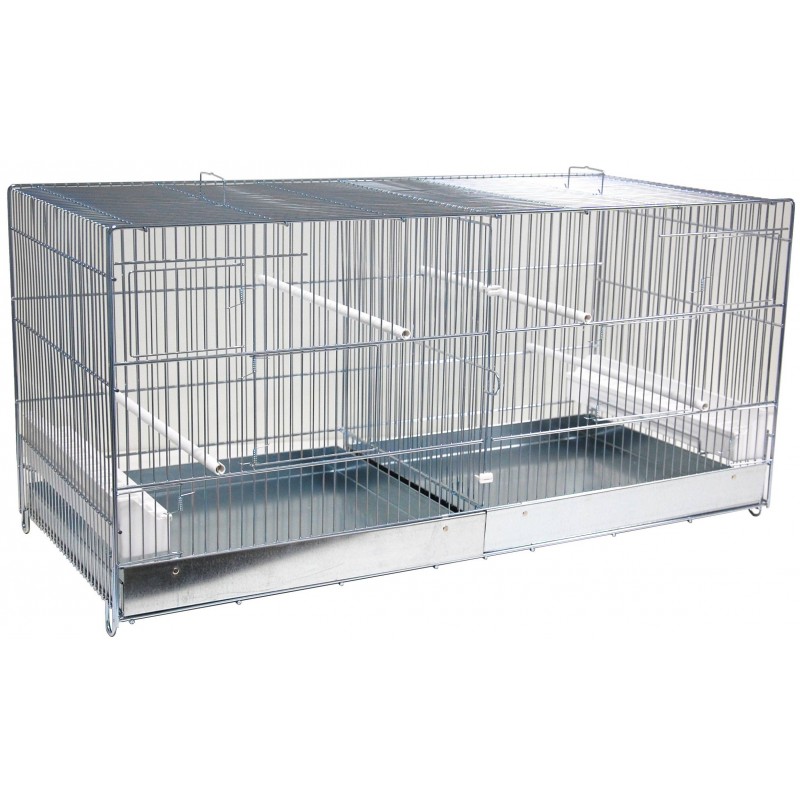 Cage Domus Molinari Métal 2 Compartiments 90x40x45cm Cage Domus Molinari Métal 2 Compartiments 90x40x45cm