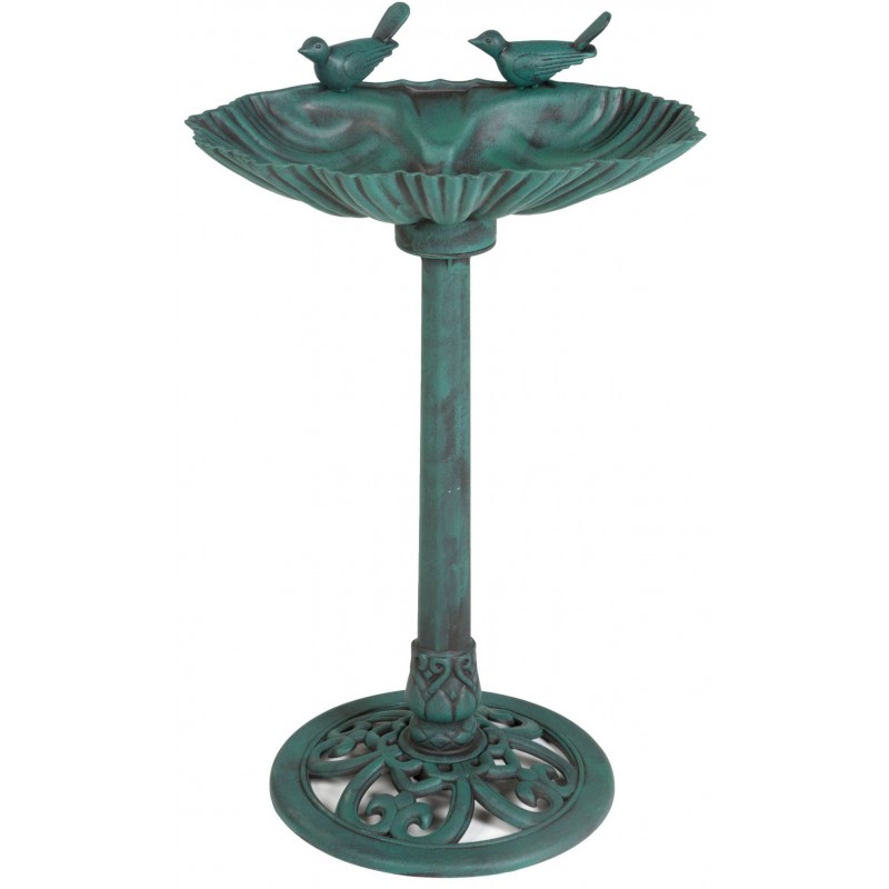 Fontaine extérieure en plastique avec 2 oiseaux Fontaine extérieure en plastique avec 2 oiseaux