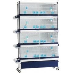 Batterie de cages Erica ART.73 avec système papier - Italgabbie - 492,60 € - Italgabbie -  - Ornibird SRL