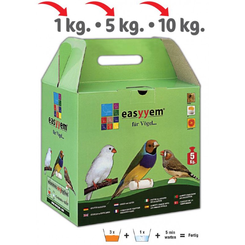 Patée aux oeufs pour exotiques 5kg - Easyyem EASY-PEXO5 Easyyem 22,20 € Ornibird