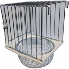 Nid extérieuret fond en métal et support en plastique 10x11x16cm à 6,25 € - 2G-R - 14541 - Nids