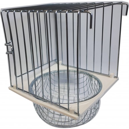 Nid extérieuret fond en métal et support en plastique 10x11x16cm à 6,25 € - 2G-R - 14541 - Nids